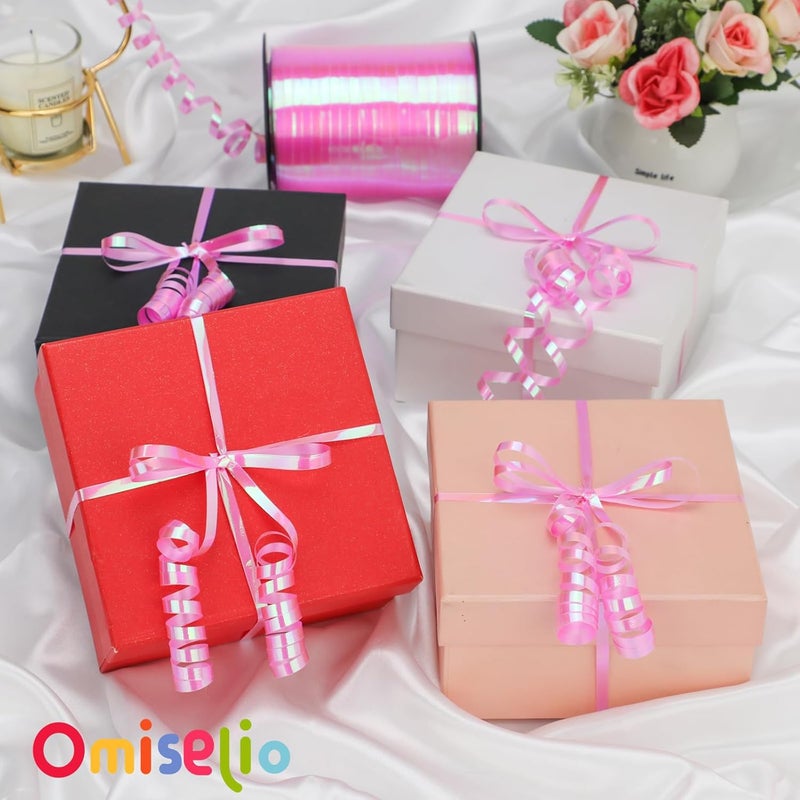 OMISELIO Light Pink Curling Ribbon - 500 Yard Iridescent Pink, Gift Wrapping Ribbon for Baby Shower, Wedding, Birthday - Image 2